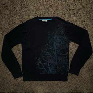 Anchor Blue Men's Black Crewneck Sweater